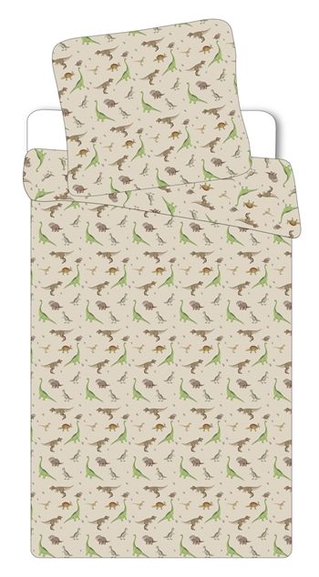 Baby sengetøj 70x100 cm -  OEKO-TEXÂ® Certificeret - Dinosaurer print - 100% Bomulds sengesæt